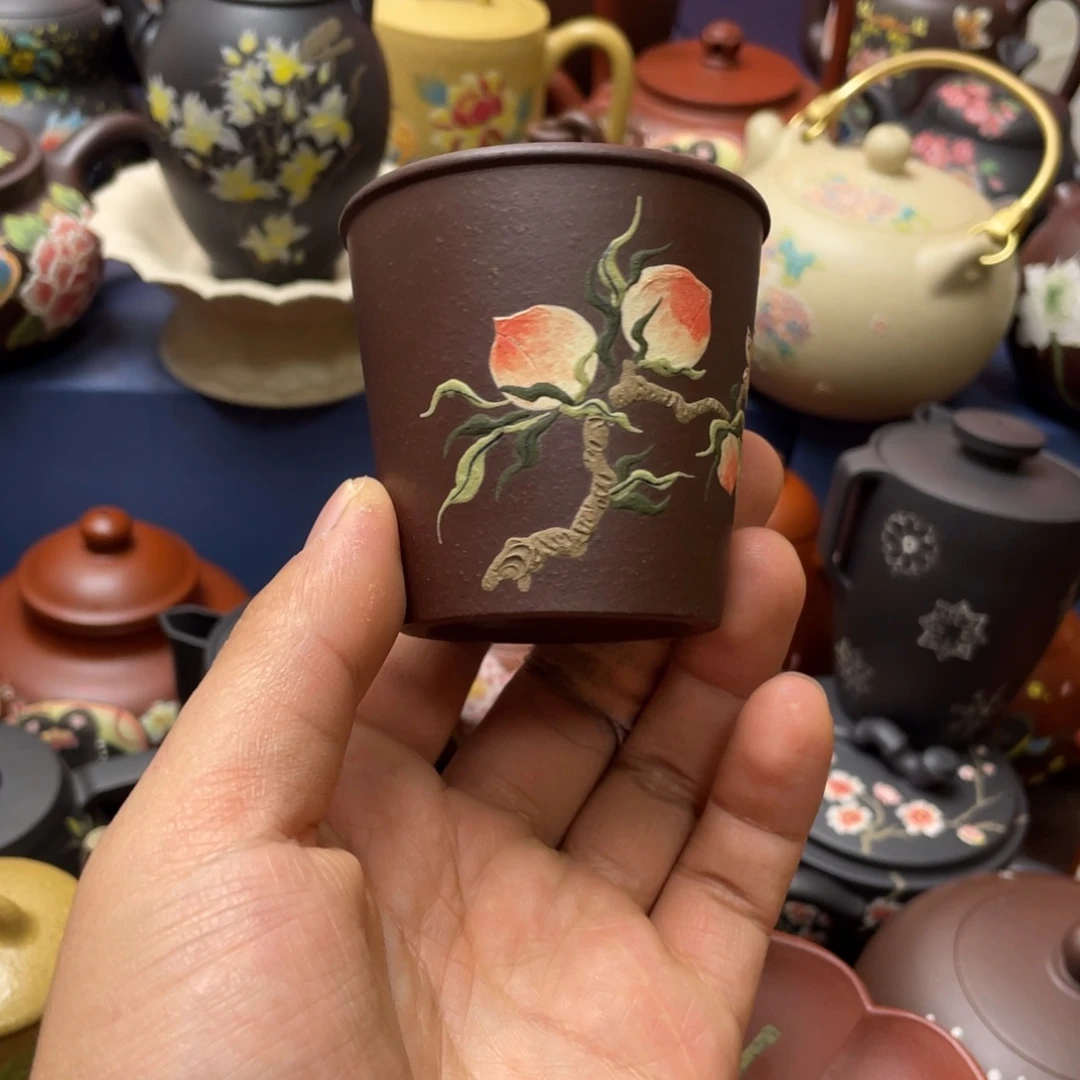 红泥茶杯紫砂主人杯100cc