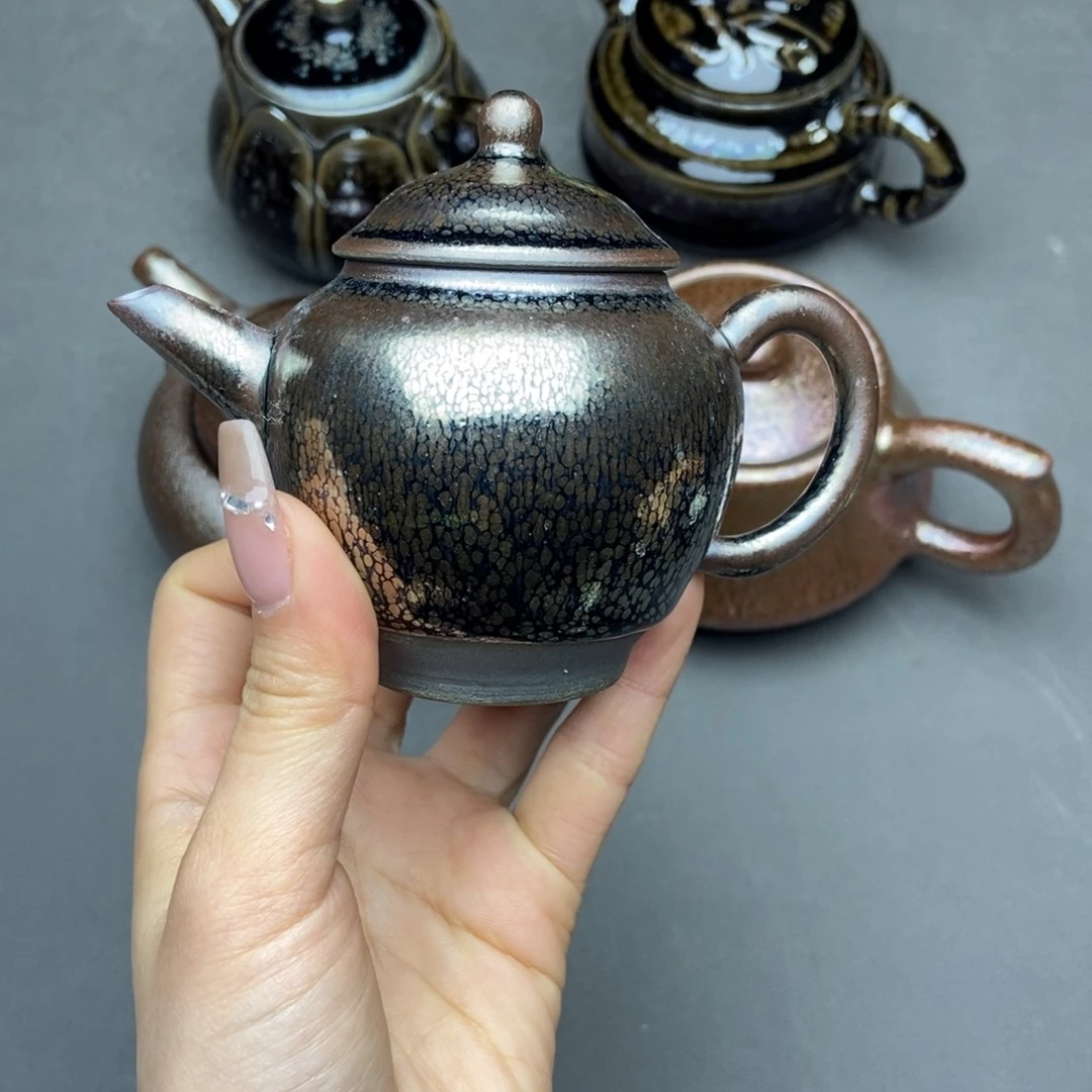 茶盏狂****?建阳建盏铁胎茶壶