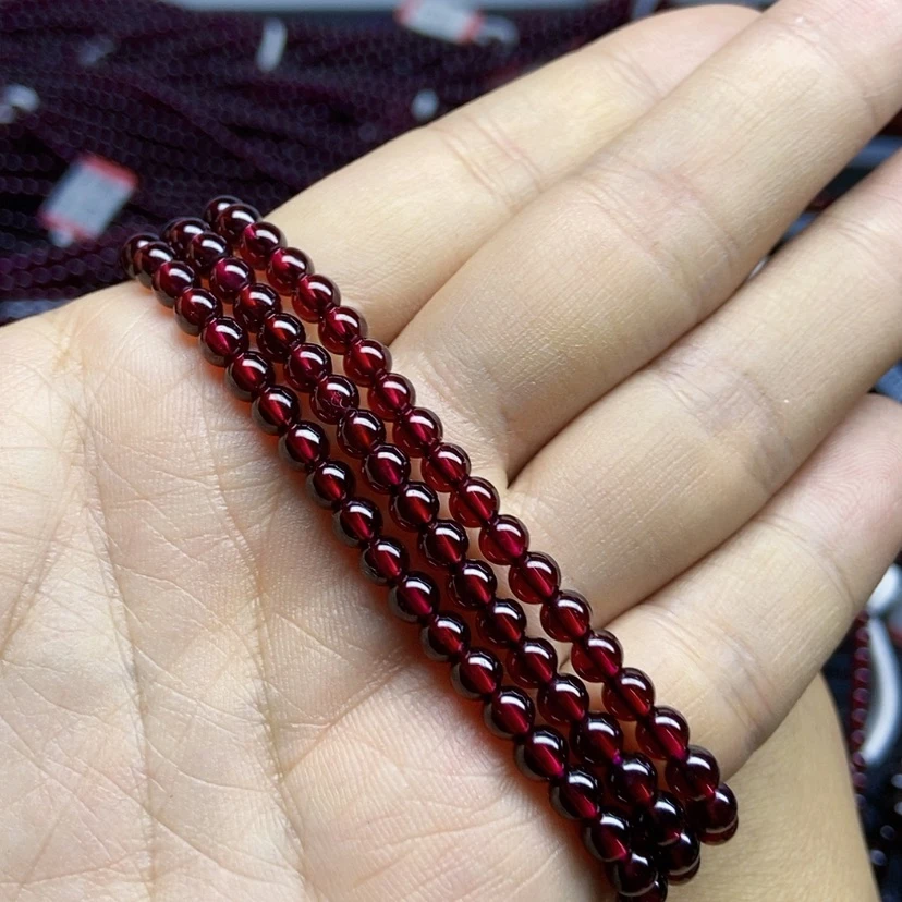 【闪购商品】石榴石手链未镶嵌4.5毫米