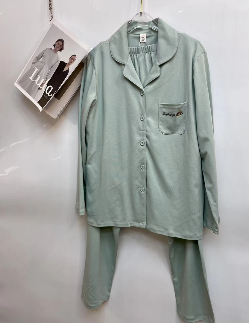 深圳南油原创2025表袋彩虹西装领睡衣8806