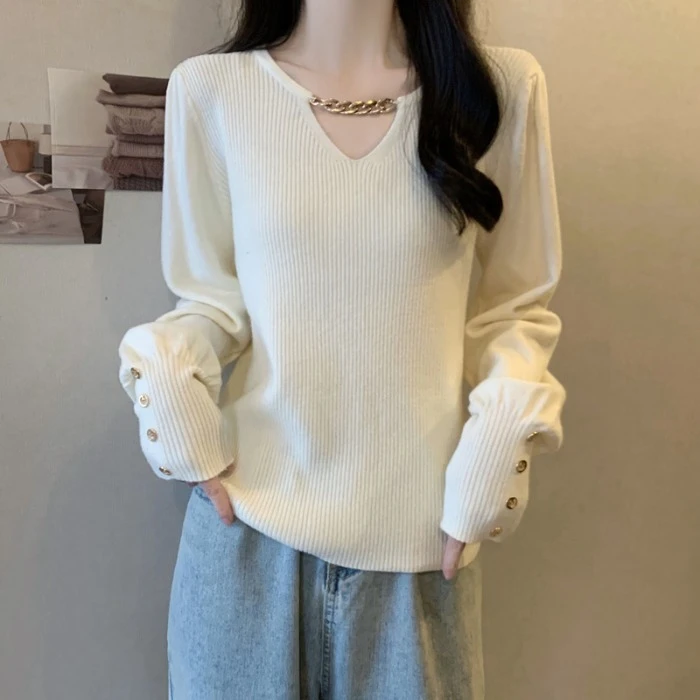 秋季新款大码女装显瘦遮肚子针织打底衫胖妹妹设计感遮肉休闲上衣