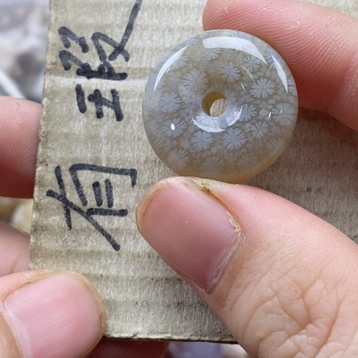 硅化珊瑚（珊瑚玉）未镶嵌颈饰止*小吊坠