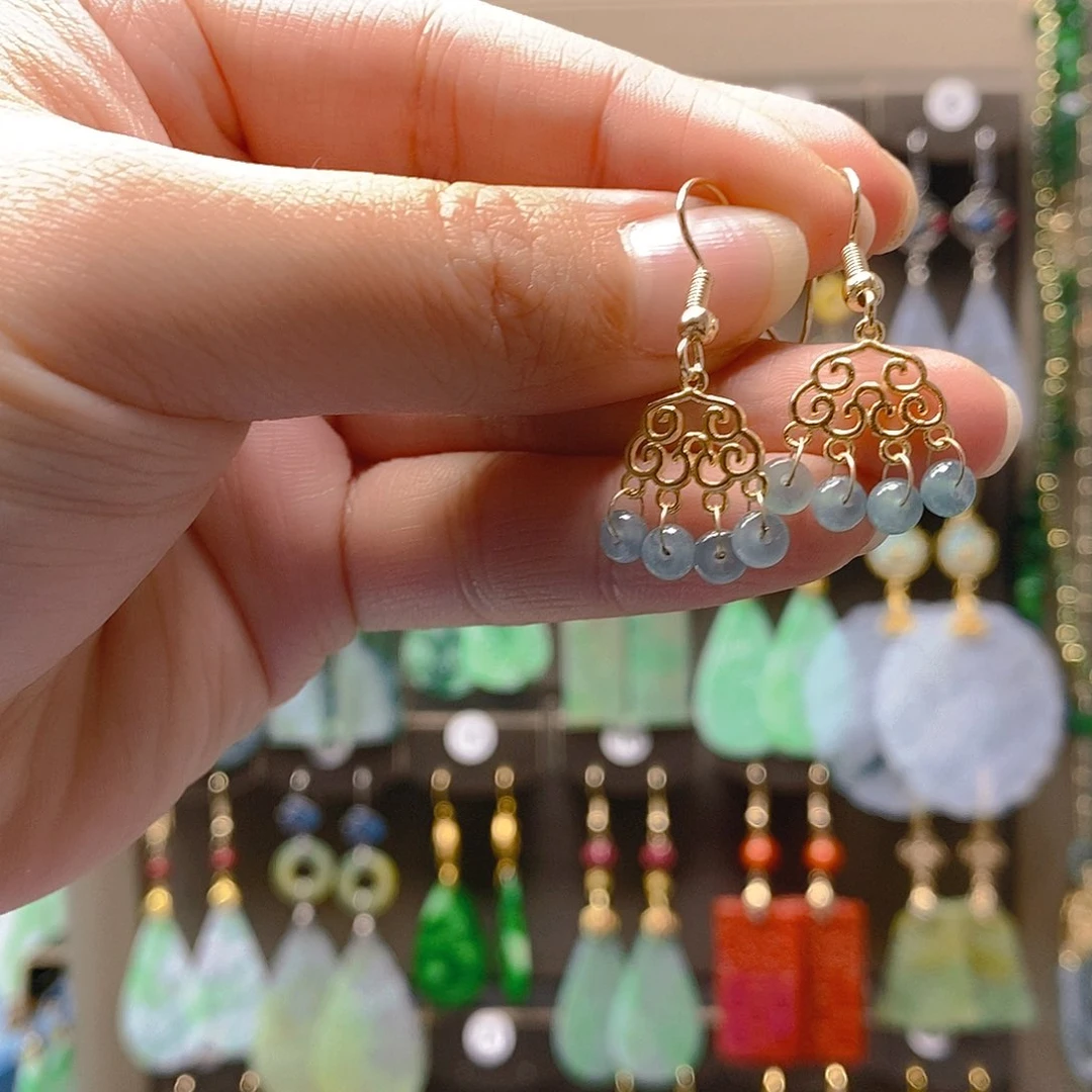 未镶嵌翡翠耳饰翡翠