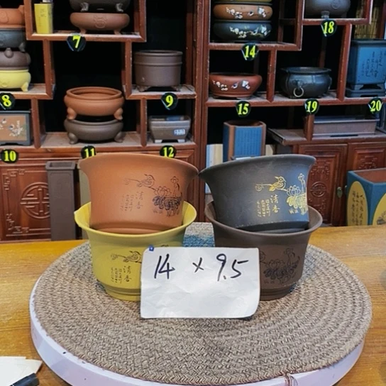 紫砂花盆紫砂花盆