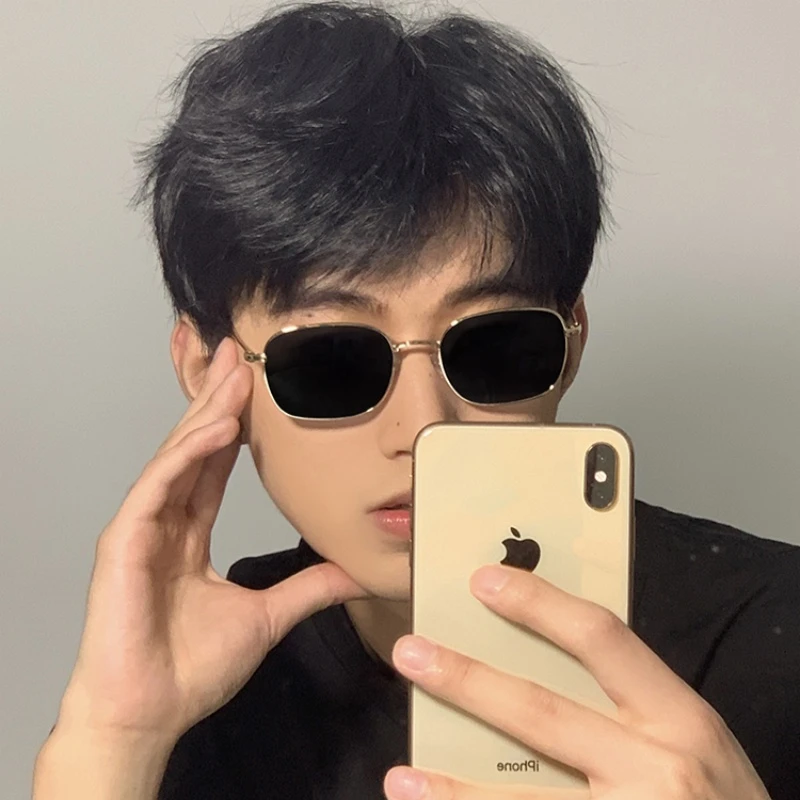 时尚复古小框墨镜司机开车男士防晒眼镜防紫外线太阳镜女百搭潮品