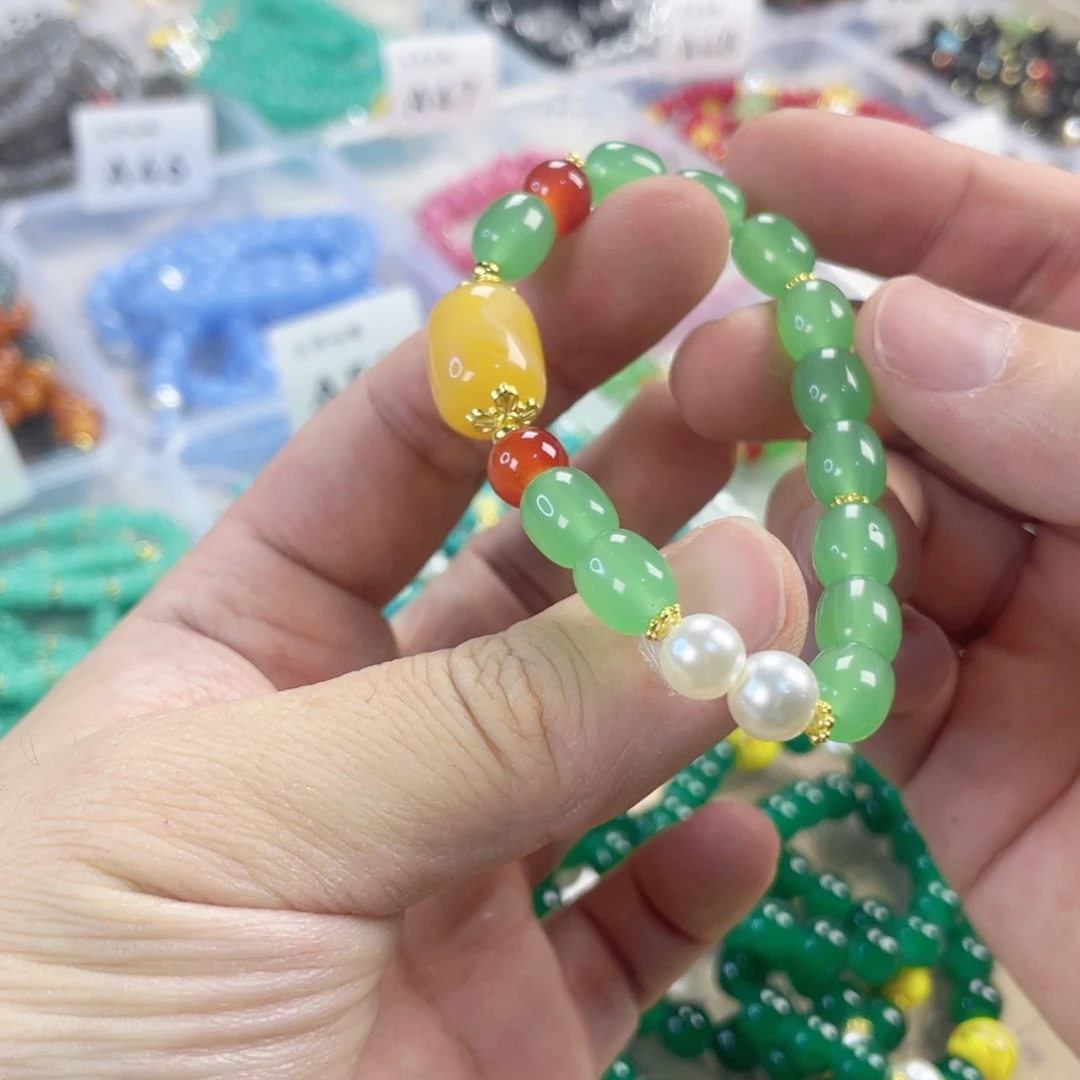 檀香紫檀（小叶紫檀）手串银S925镀金镶嵌