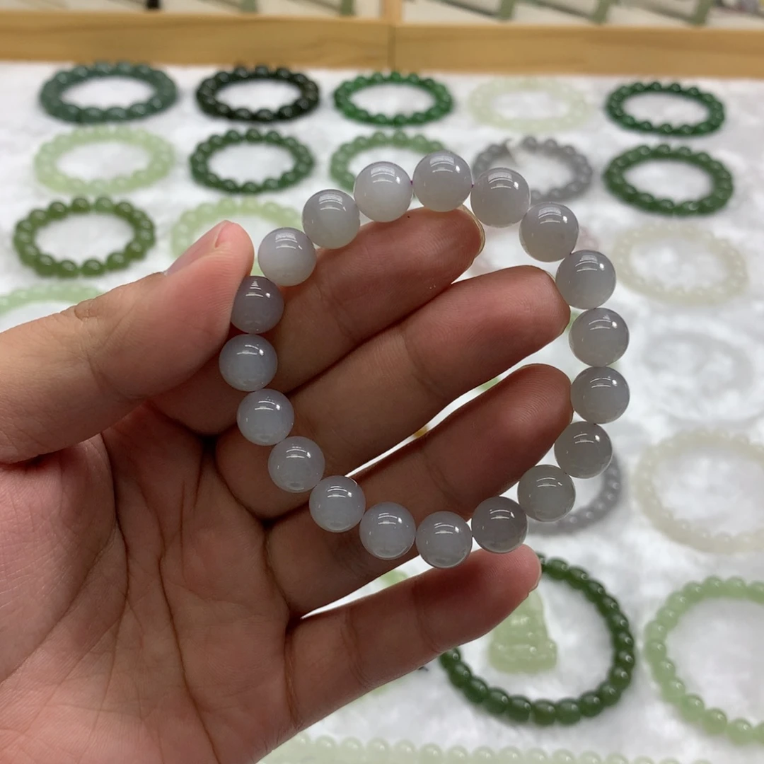 未镶嵌手串和田玉（烟紫10）