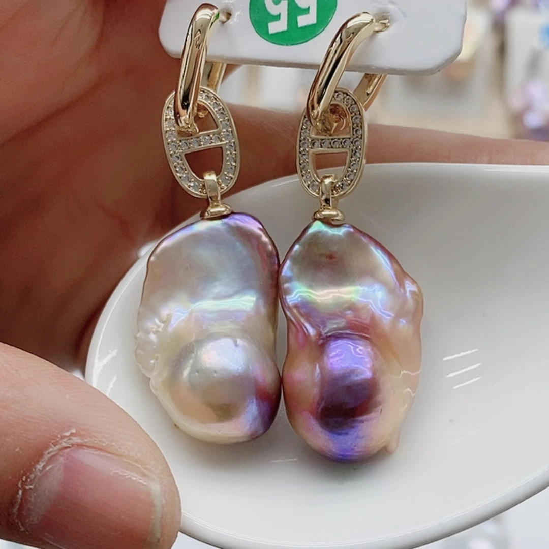 【闪购商品】银S925镶嵌淡水珍珠耳饰