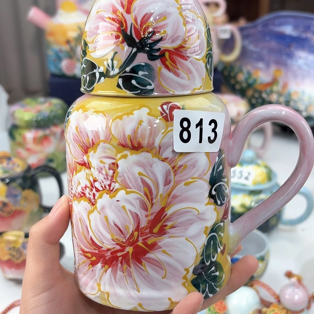 景德镇手绘高温釉下彩陶瓷茶具