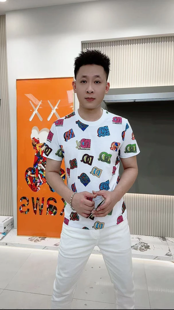 【傲者严选】2025季薄款短袖T恤男高端上衣印花潮牌休闲夏款