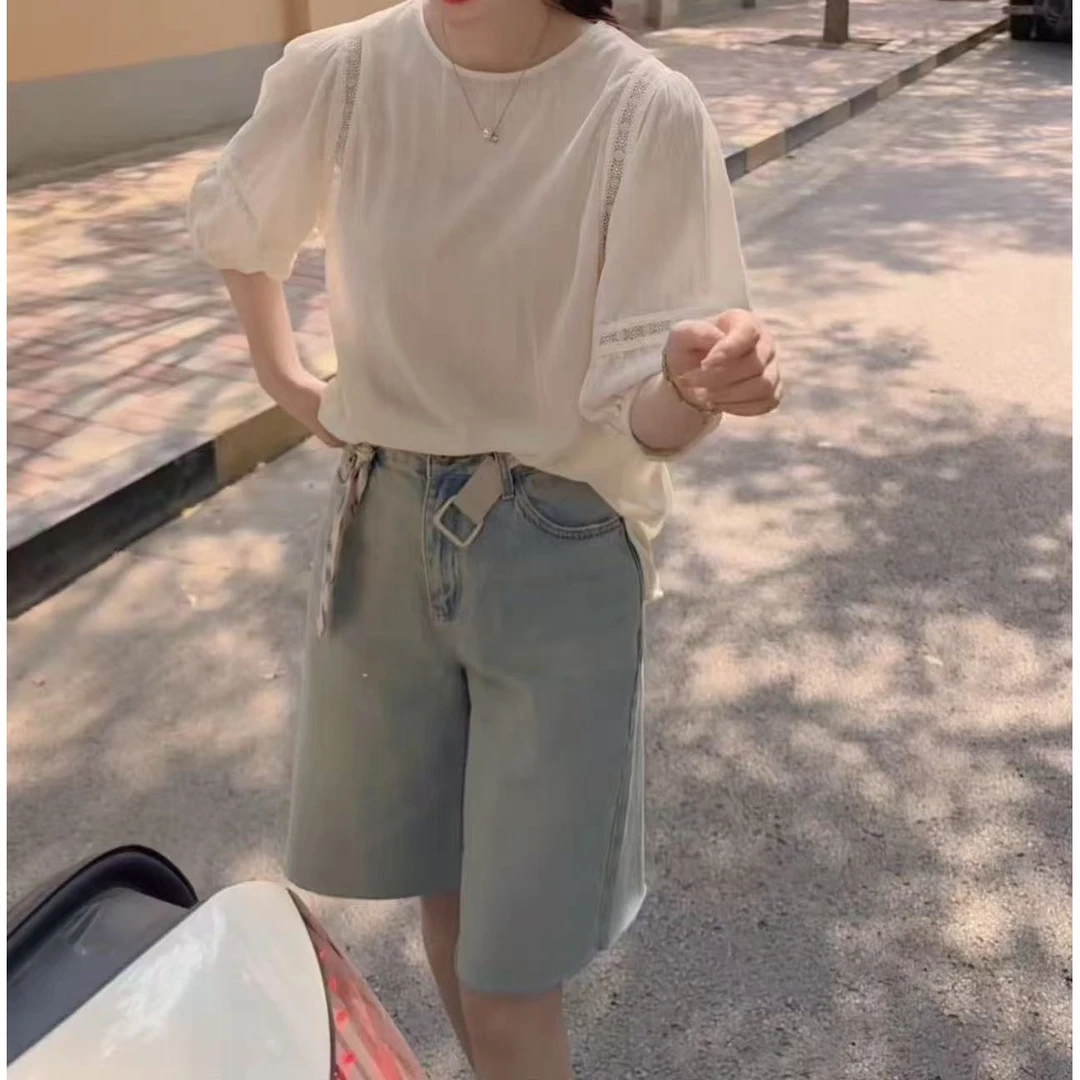 『复古牛仔H』HH新款休闲潮流时尚百搭短裤99958