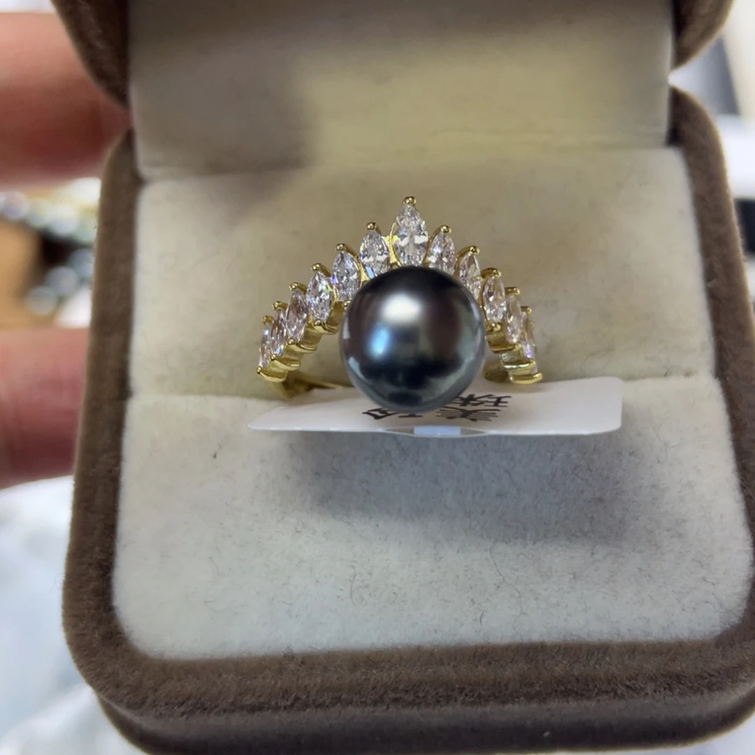 未镶嵌戒圈海水珍珠