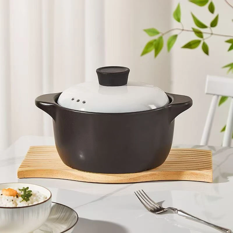 砂锅3.5升家用大容量陶瓷煲汤锅煤气燃气灶可用耐高温沙锅