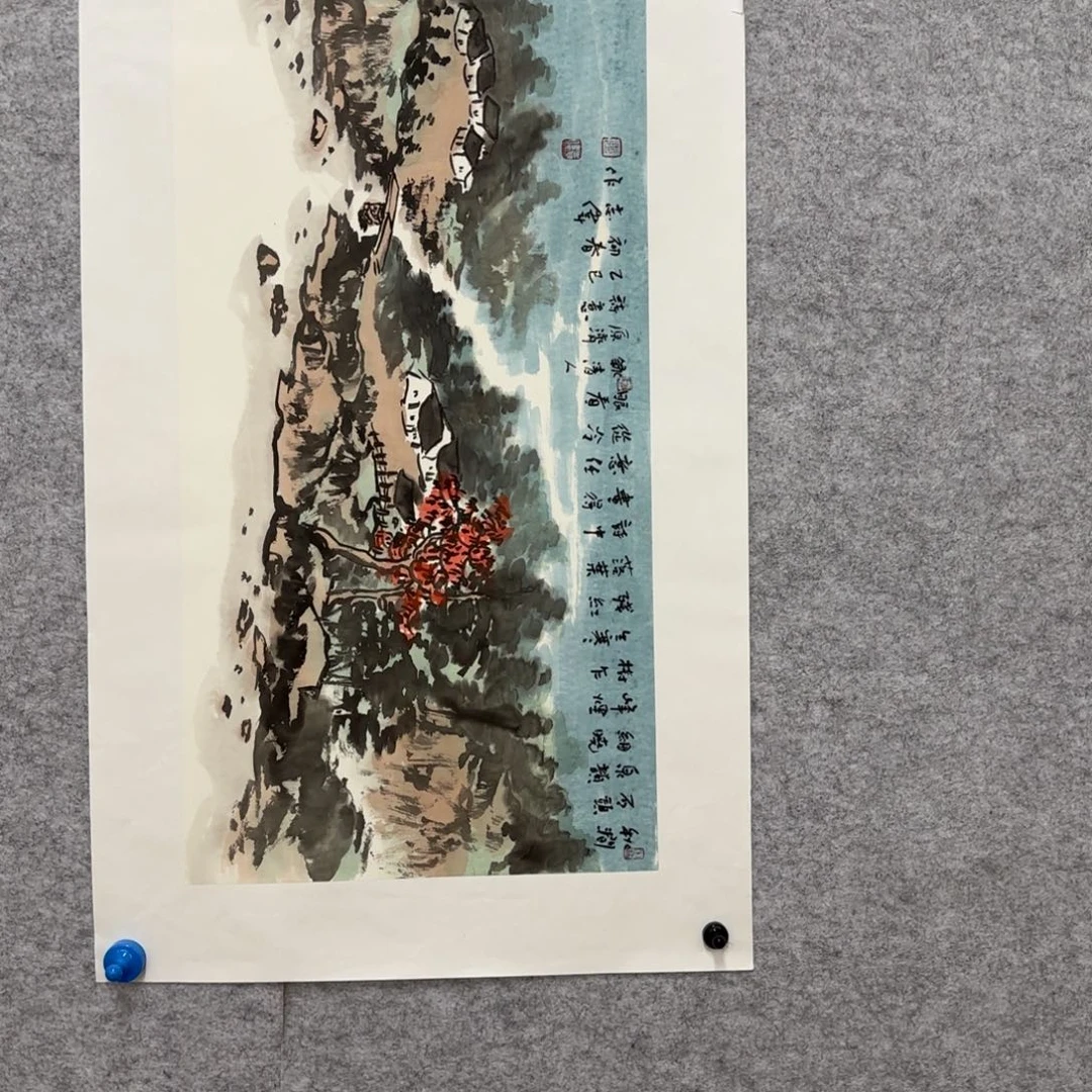 国画花鸟等图案为一体的大型