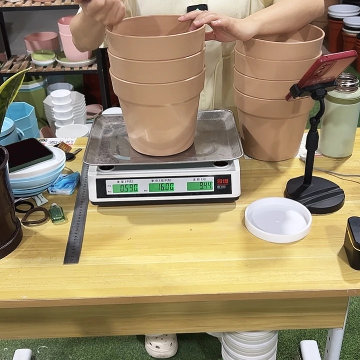 微瑕仿陶口19高17卡其色无托4只
