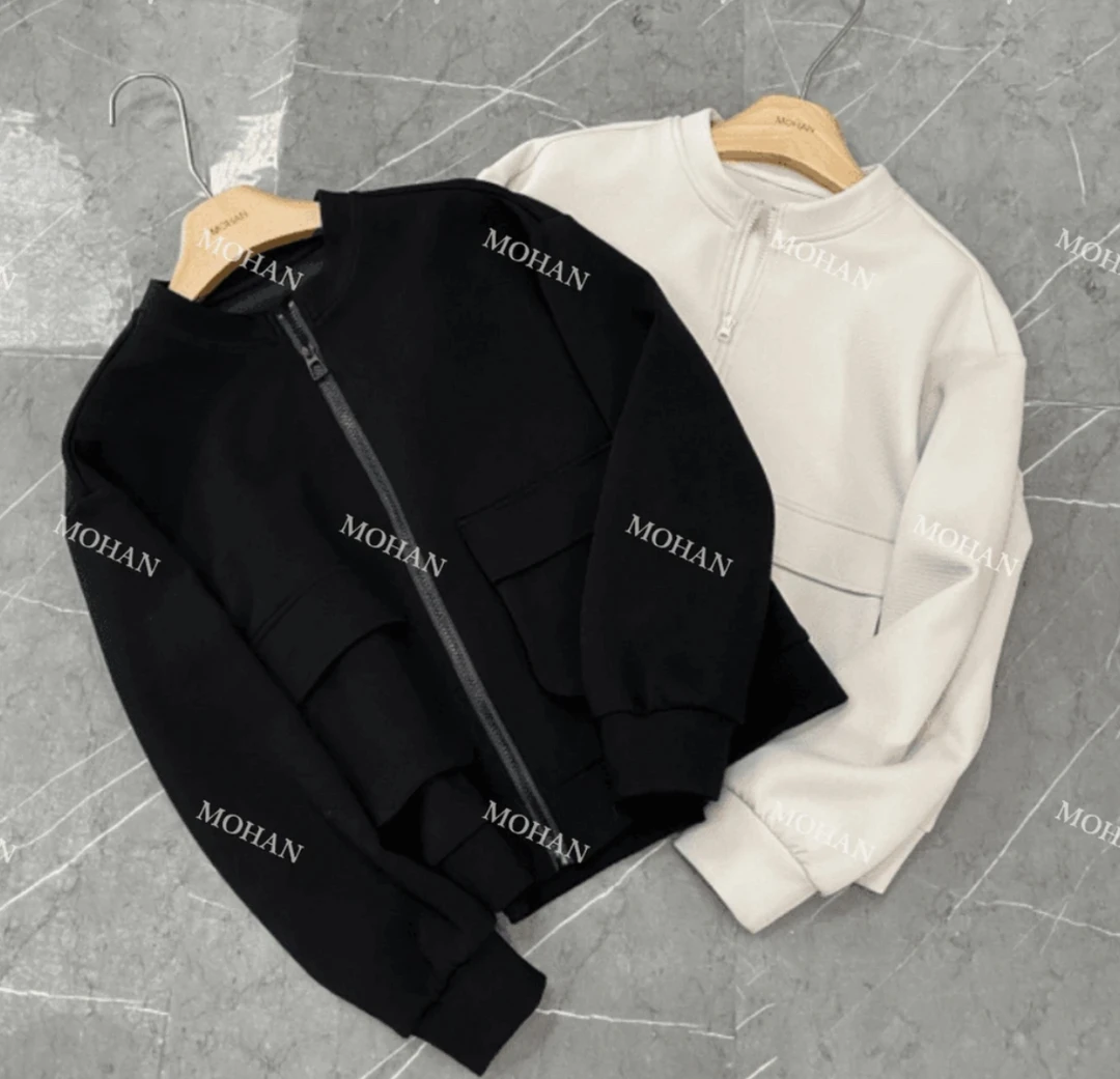 【墨涵精选】韩版拼接立体双口袋百搭气质休闲短外套24162