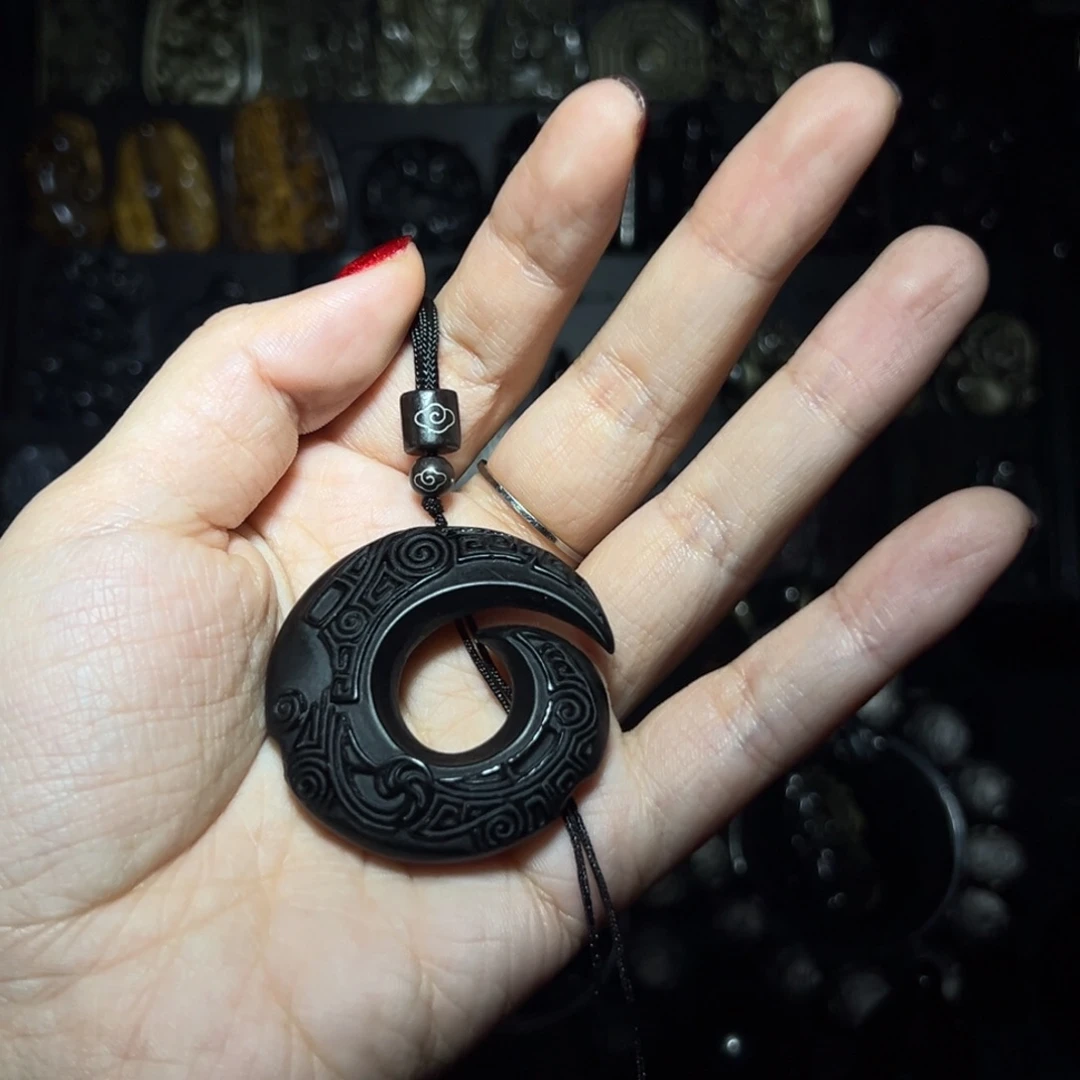 宴***宁黑曜岩未镶嵌手链