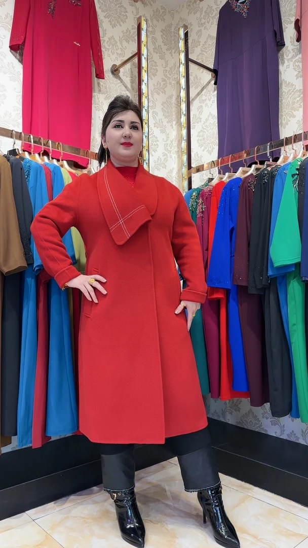 【MeiLiTan】女中长款冬装新款外套显瘦网红秋冬女士时尚气质毛呢6