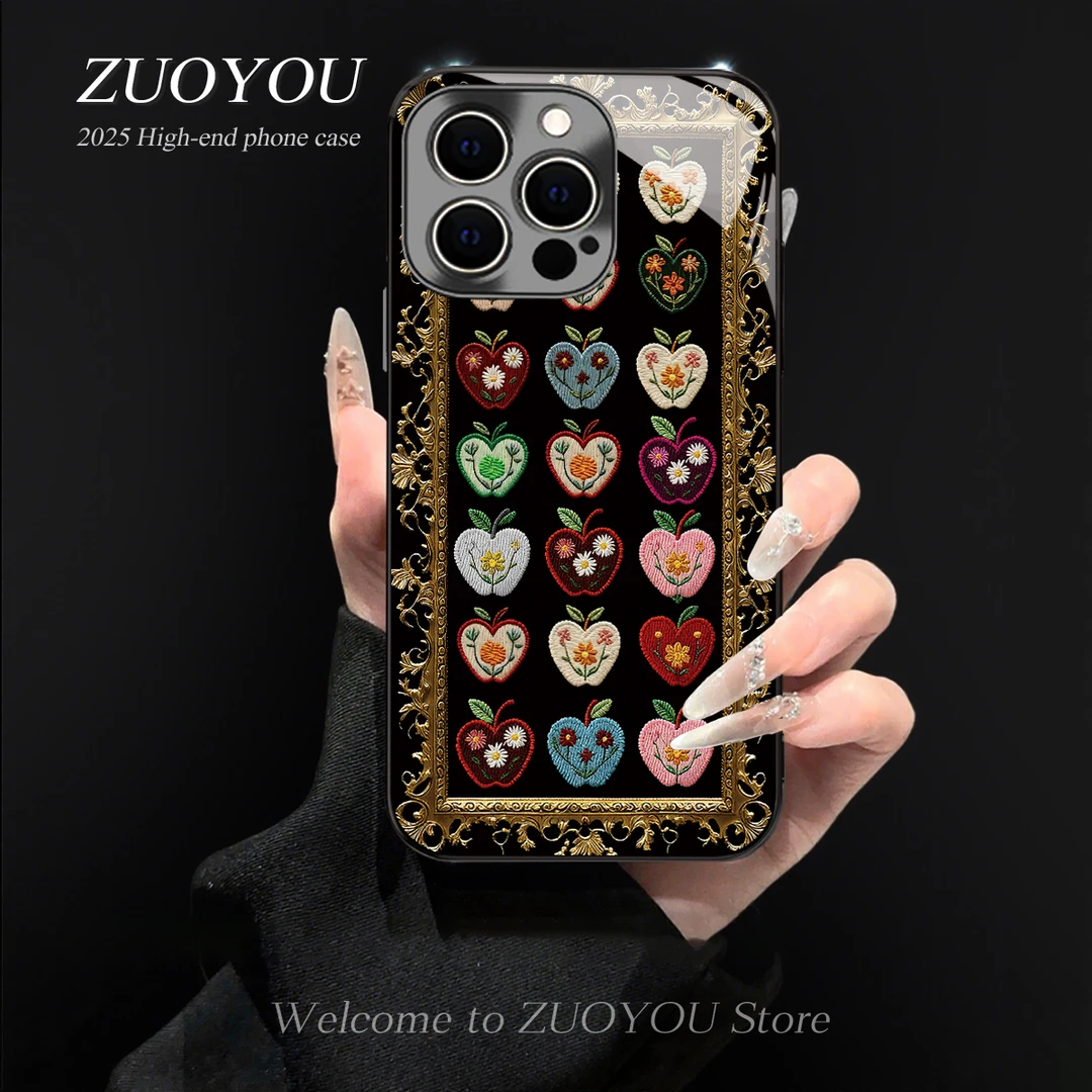 苹果花艺防摔壳适用苹果16pro华为vivo小米oppo手链手机壳