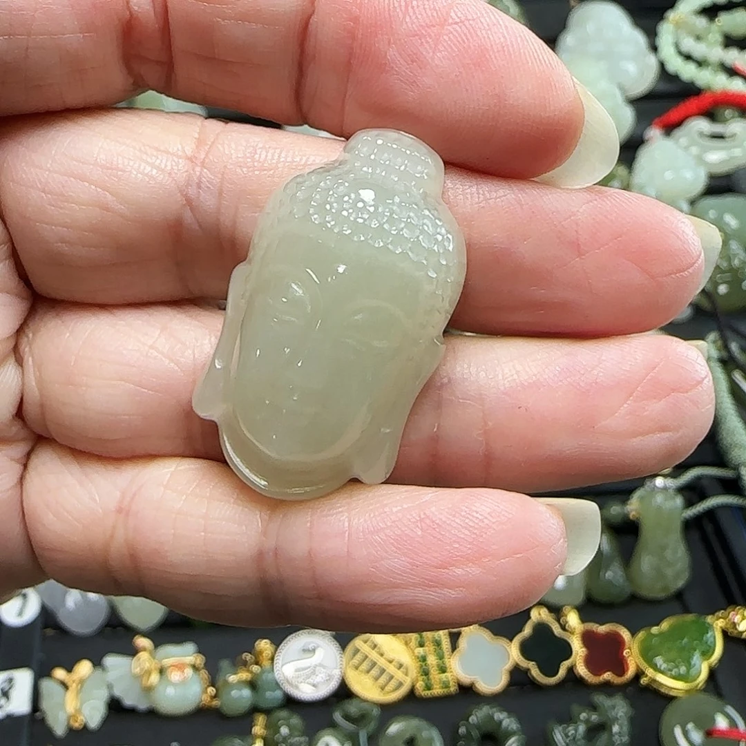 和田玉未镶嵌吊坠(不含链)柠****8