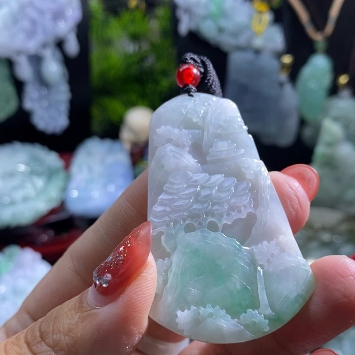 【闪购商品】颈饰未镶嵌翡翠山水