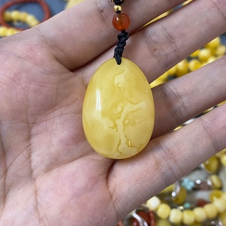 未镶嵌蜜蜡裸石吊坠