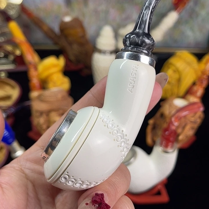 海泡石烟斗中大号空腔牛头06