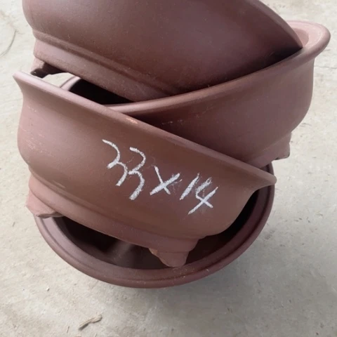 紫砂花盆100-4。33-14