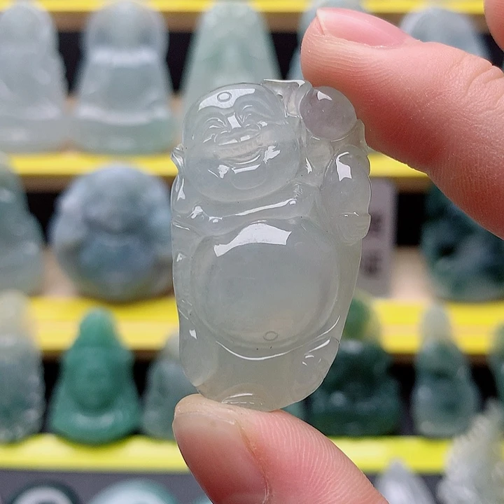 翡翠未镶嵌吊坠(不含链)自在佛公