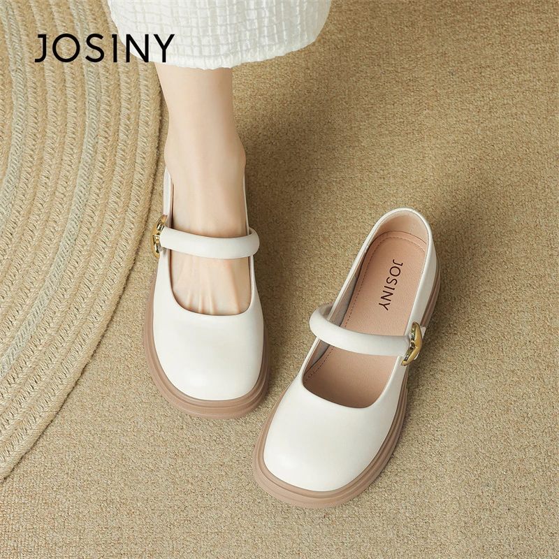 卓诗尼法式玛丽珍鞋女生2025早春新款小皮鞋粗跟单鞋配裙子乐福鞋