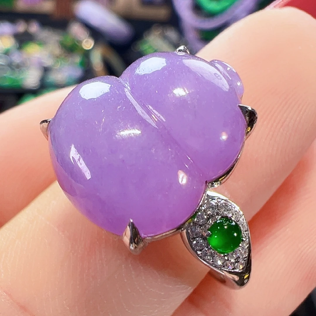 翡翠18K金镶嵌戒指签收后24小时鉴赏期