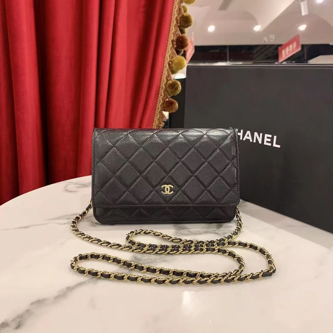 95新 Chanel/香奈儿 GGS丨财财woc黑金荔枝/400168977