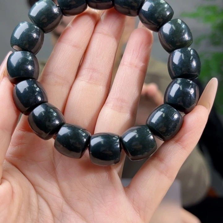 和田玉未镶嵌手链纯天然和田玉新疆塔县塔青手串卡14