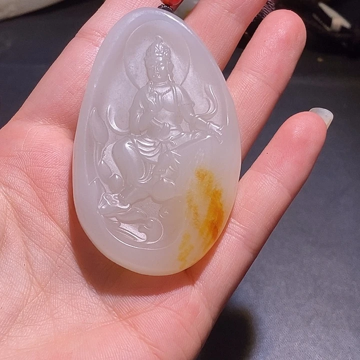 和田玉未镶嵌挂件龙**祥