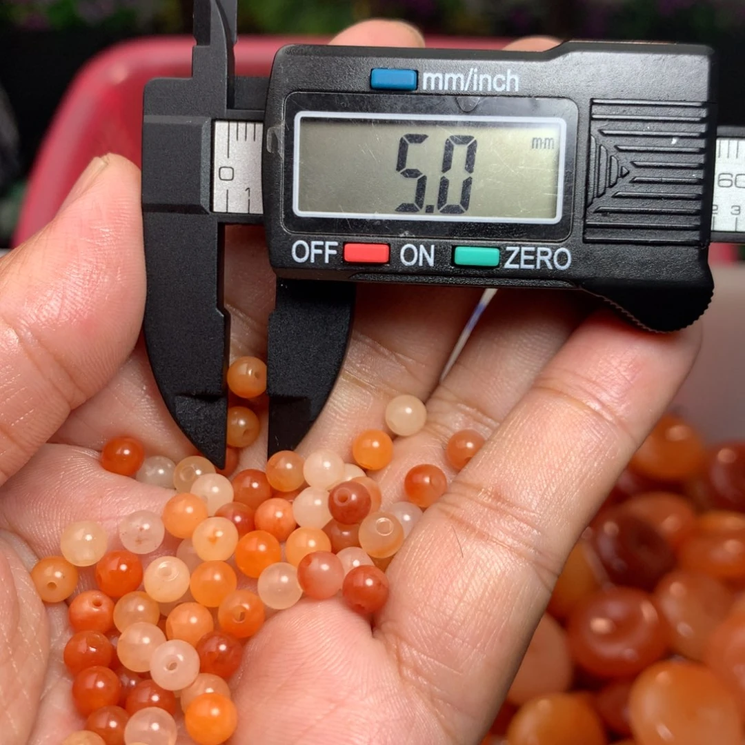 颈饰未镶嵌石英质玉卡5圆珠100粒