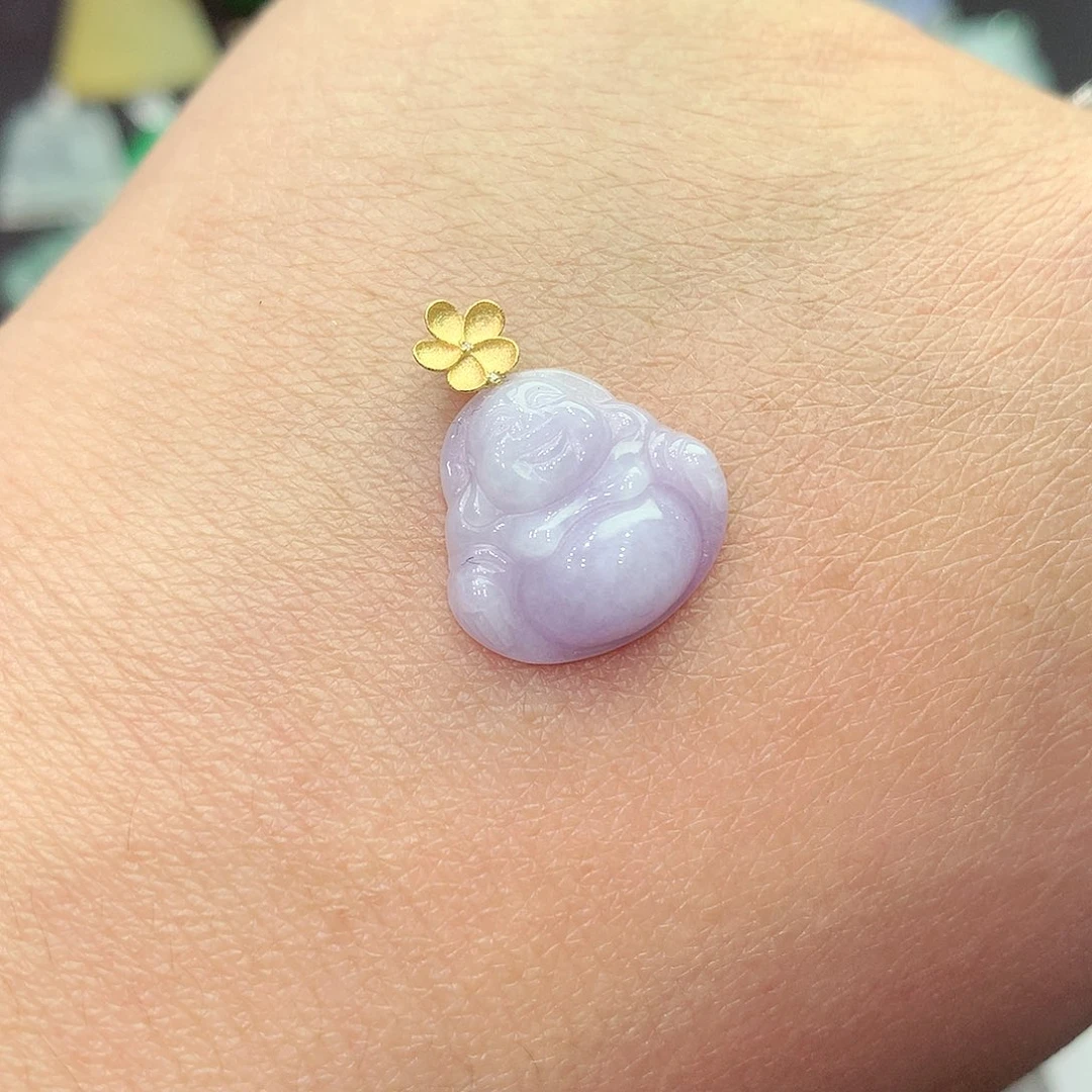 翡翠颈饰18K金镶嵌纯天然