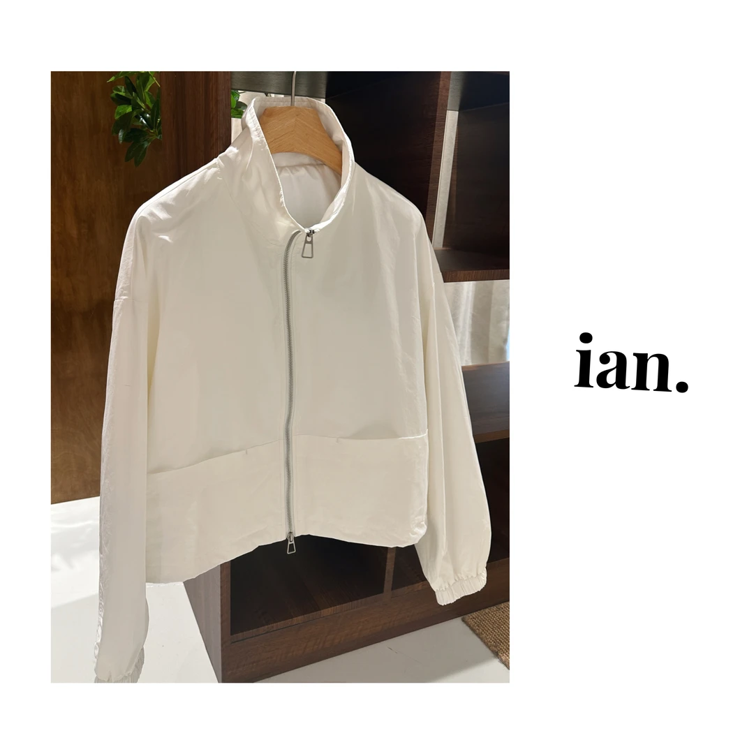 【ian】春季新款宽松休闲百搭短款冲锋衣外套