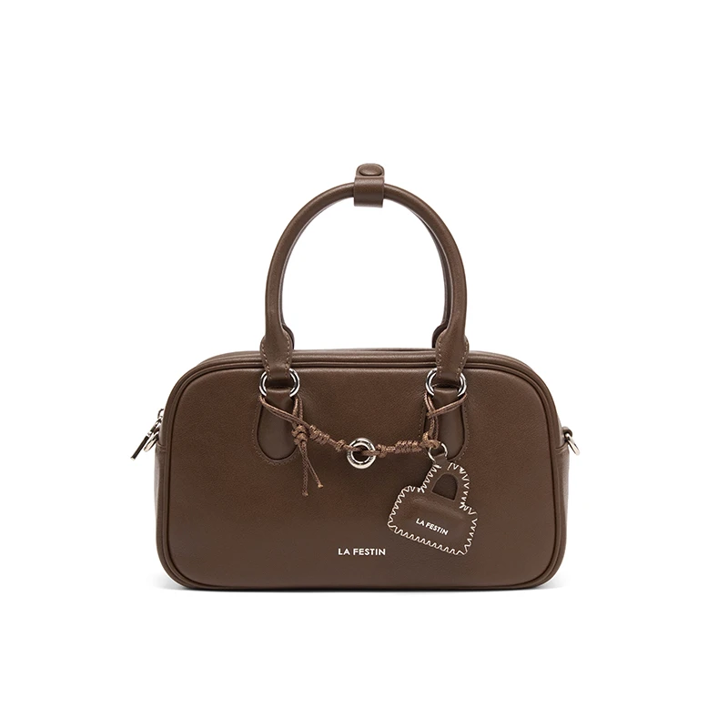 别上架-植鞣皮小豆包包女2025新款斜挎保龄球手提波士顿包622582