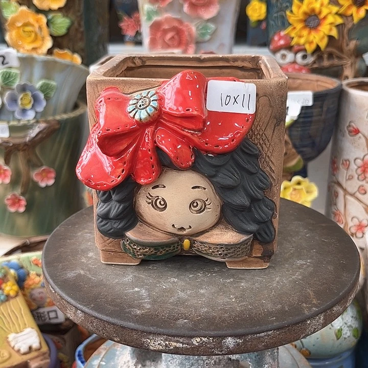 紫砂花盆粗陶材质多肉花盆