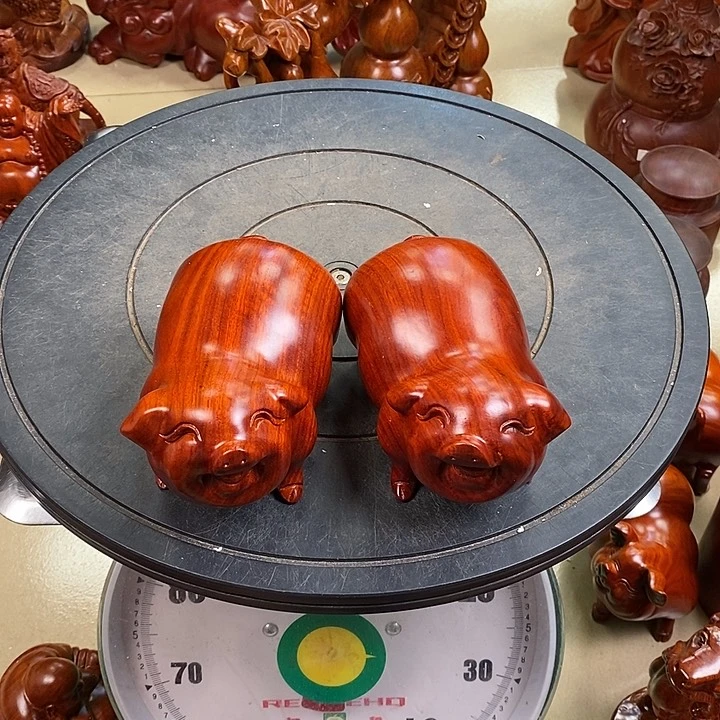 缅甸花梨木猪一对15
