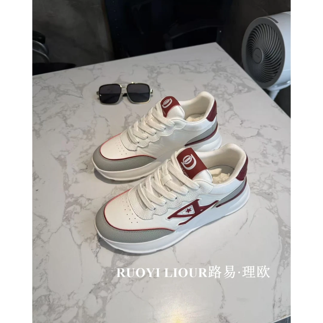 【路易理欧】欧货时尚百搭潮流简约韩版中帮透气休闲男鞋0379