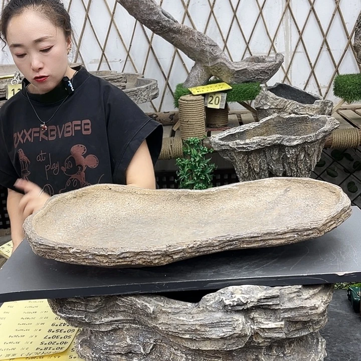 盆景盆异性花盆鱼缸w60