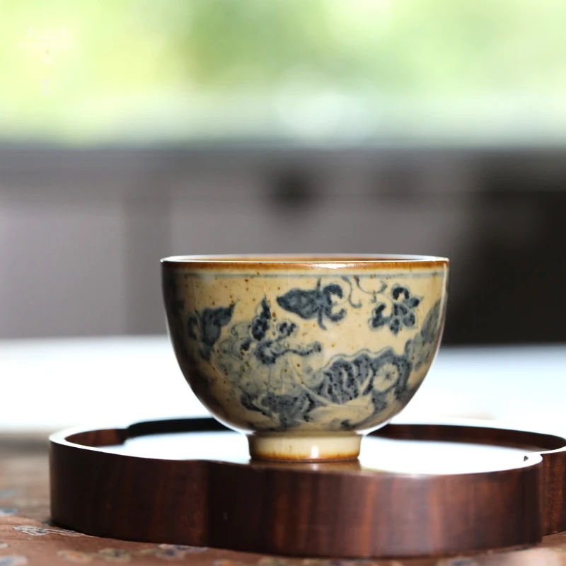 问鼎留青汝瓷椒唐韶秀杯（麒麟葵韵）