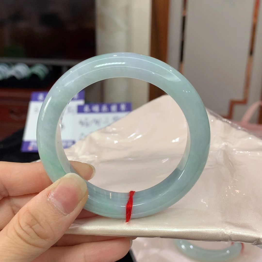 未镶嵌手镯翡翠缅甸a货翡翠手镯圈口55.8
