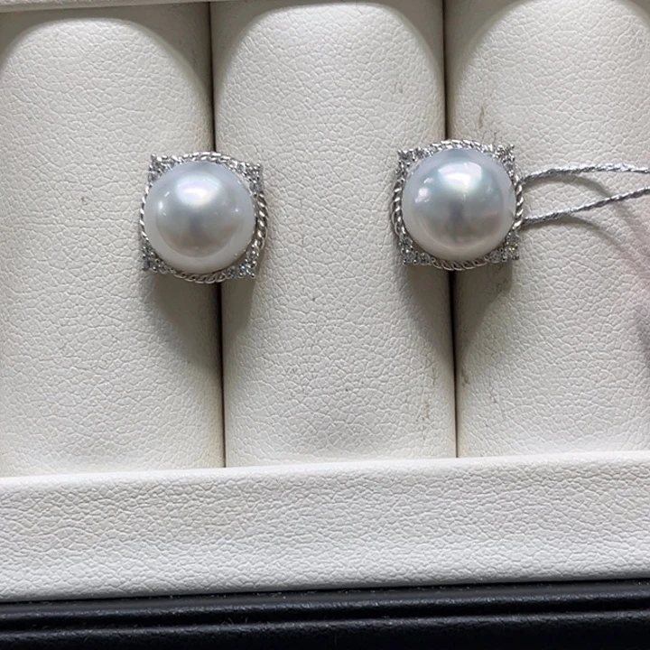 银S925镶嵌颈饰海水珍珠9-10mm 177号