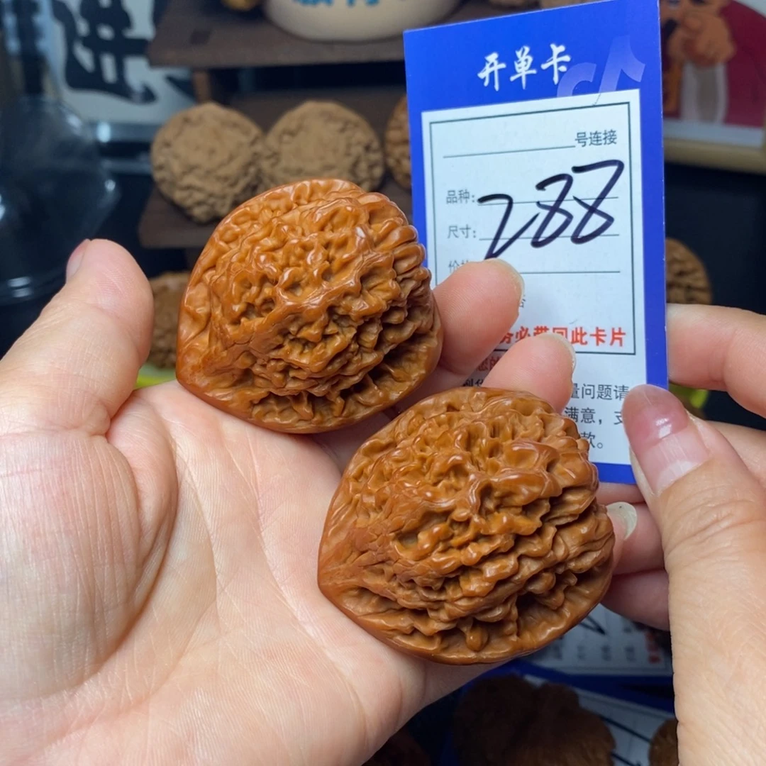 文玩核桃把件48官帽288