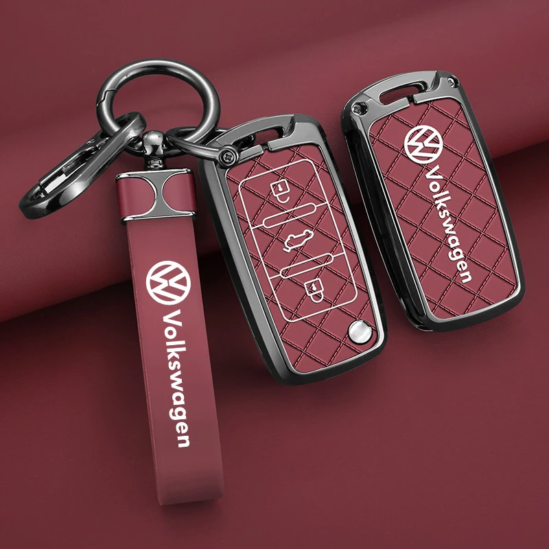 适用于大众汽车钥匙套朗逸宝来汽车途观钥匙扣迈腾POLO帕萨特高档