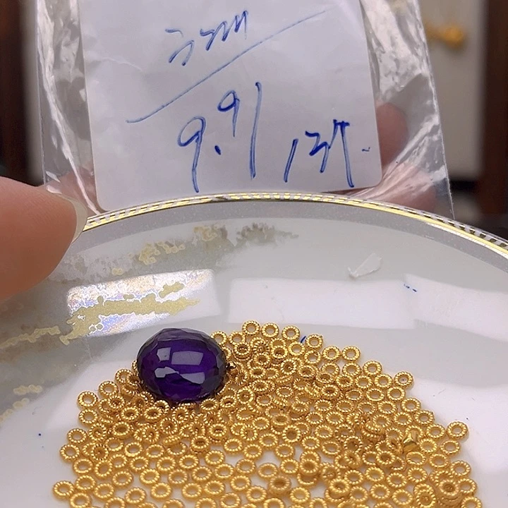 银S925镶嵌颈饰紫晶紫晶925镶嵌90