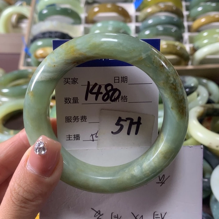 蛇纹石玉未镶嵌手镯1480