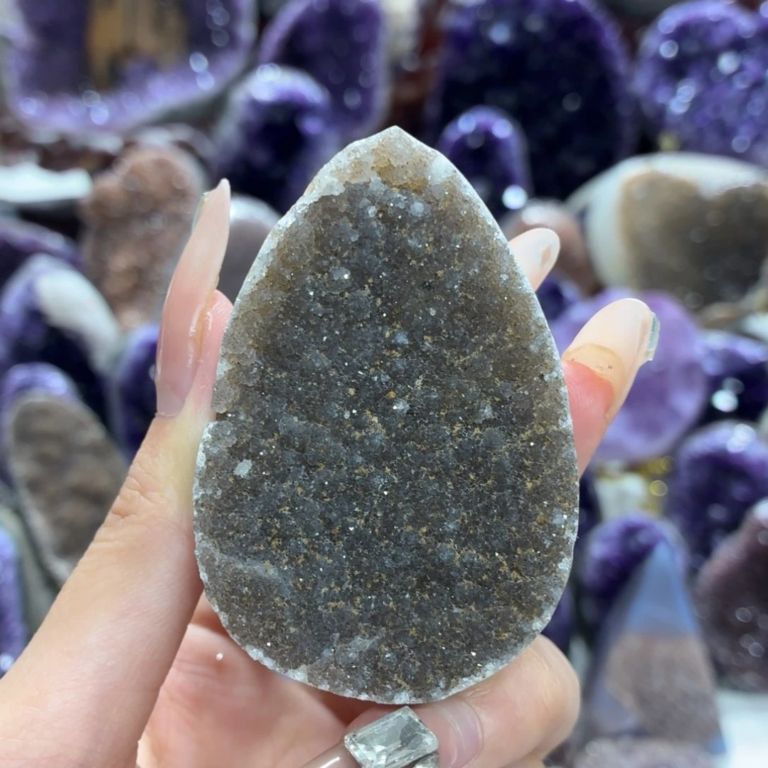 紫晶未镶嵌摆件彩晶